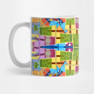 Abstract Art Inspired Bubble Tea Design Mug